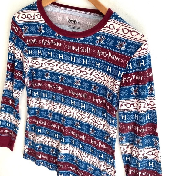 Harry Potter Print Long sleeve Thermal Top, Size M - Picture 4 of 5